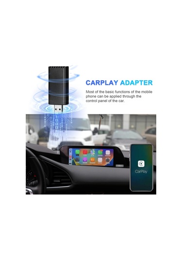 Skycıty Kablosuz Carplay Adaptörü Dongle Araba Kablolu Kablosuz Carplay Kutusu Usb-a/usb-c Tak Ve Çalıştır Fabrika Kablolu Carplay Araba İle Uyumlu