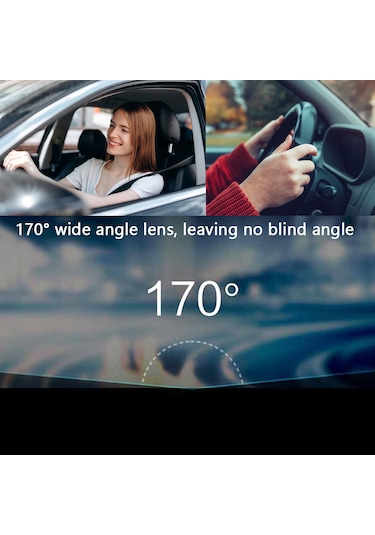 Samdoo "170 Geniş Açılı Çift Lensli Araç Kamerası - 1080p Full Hd Gece Görüşlü Park Modu Desteği"