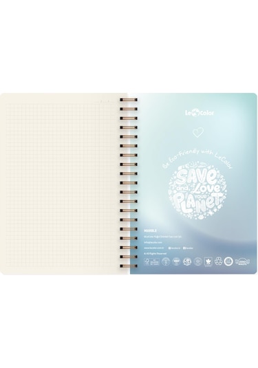 Marble Spiralli Defter Kareli Inspiration 17x24 Cm