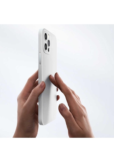 Apple Uyumlu iPhone 12 Pro Max Kılıf 360 Derece Full Koruma Kılıf Beyaz