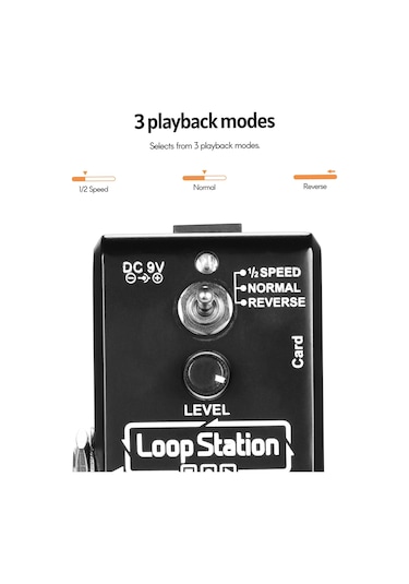 Ammoon Loop Station Mini Gitar Looper Efekt Pedalı I7093b