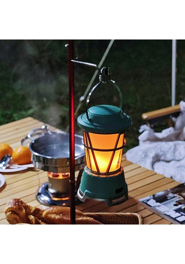 Mufunye Güneş Enerjili Siyah Led Kamp Feneri - Vintage Asılı Lambader, 180 Lumen, 6-140 Saat Süre, Çadır/hiking Için Siyah