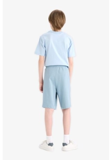 Defacto Erkek Çocuk Beli Lastikli Basic Düz Şort B5867a825smbe606 Mavi