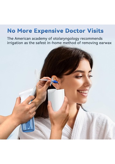Suofeng Ev İçi Kulak Yıkama Aleti: Manuel Basma İle Su Akışı Kontrolü, Kulak Kehribarını Nazikçe Temizle, Tüm Aile Üyeleri İçin Kullanımı Kolay Beyaz