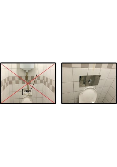 Tema Siamp Universal Gömme Rezervuar Değişim Kiti Parlak Krom 8 CM Krom
