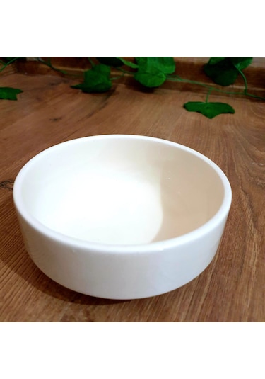 Seramik Kase Krem Rengi Çok Amaçlı Kap Çap 12 Cm Hacim 236 Ml