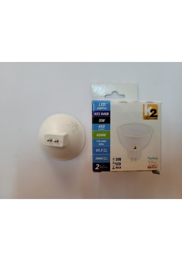 K2 Mr16 G4 İğne Duylu Led Spot Ampulü 10 Lu Paket Beyaz Işık