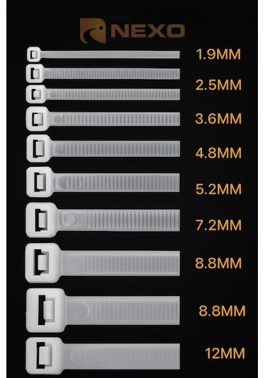 Siyah Kablo Bağı Cırt Kelepçe-nylon66 2.5 X 150mm - Siyah