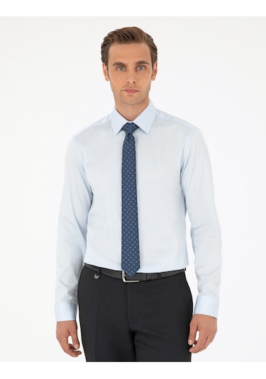 Pierre Cardin Erkek Açık Mavi Gömlek Basic 50292520-vr003 Açık Mavi