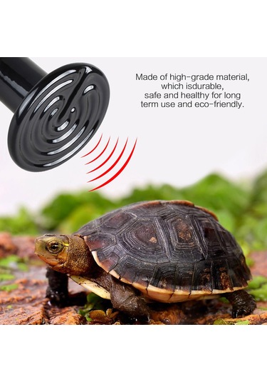 Yifomall E27 Seramik Isıtıcı Işık, 220v Avrupa Tipi, Sürüngenler İçin 150w, Metal-keramik Malzeme Siyah