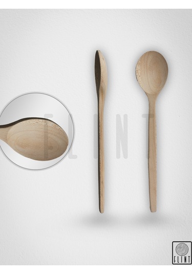 Gürgen Ağacı El Yapımı Tahta Ahşap Kaşık Mutfak Yemek Kaşığı 35cm