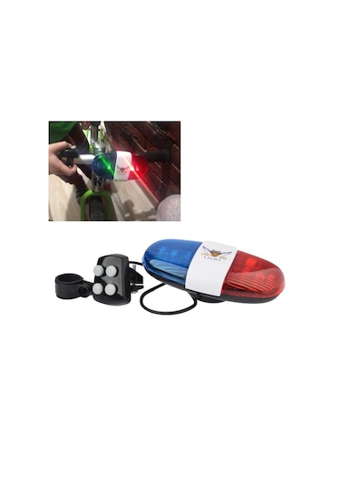 Bisiklet Polis Siren Kornası Açık Gri