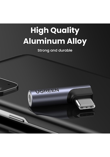 Xiaomi Mi İçin Ugreen 11 Oneplus 8 Pro Huawei P30 Tip C İla 3.5mm Jack Usb C Dirsek Erkek - Kadın Ses Kulaklık Adaptörü