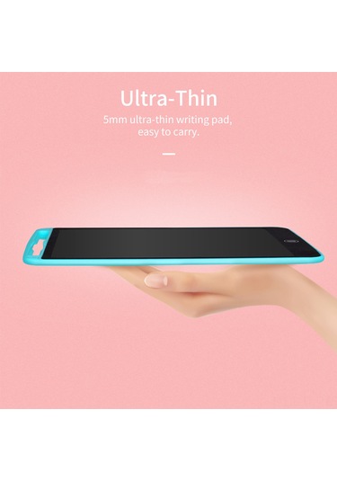 Hombey 10.5 İnç Lcd Tek Renkli Çizim Tahtası - Çocuklar İçin Tuval - Tek Tuşla Silme Ve Kilitleme Özelliği - Taşınabilir Akıllı Siyah Tahta Cr2025 Pil Dahil Siyah