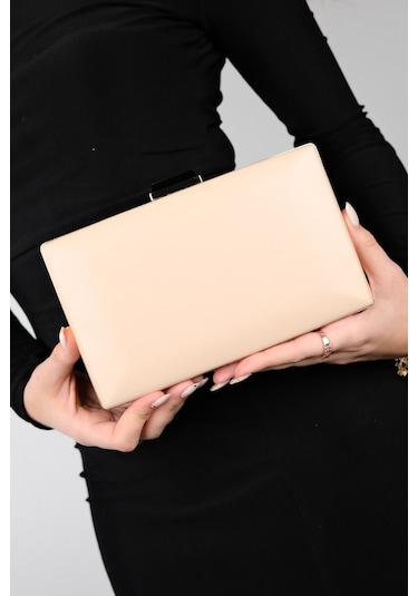 Luvishoes Ivan Koyu Bej Cilt Kadın Abiye Çanta Koyu Bej