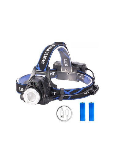 Teltree Dışarıda Balık Tutarken Kullanıma Uygun, Sensörlü, Şarj Edilebilir, Su Geçirmez, Yakın-uzak Odaklanabilir Led Kepçe Işığı T6 Tekli