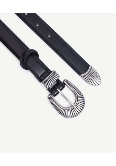 Yargıcı Western Toka Detaylı Deri Kemer 25kkkm7008x 001 Siyah