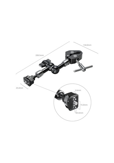 Smallrig 5310 Magic Arm Yengeç Şeklinde Kelepçeli 7'' Siyah