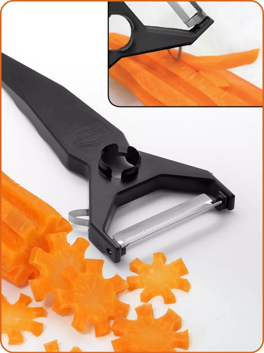 Borner 5'i 1 Arada Yumuşak Sebzeler İçin Turbo Temizleyici-sürğü Cihazı İle Birlikte Dekoratör 5994124 Siyah