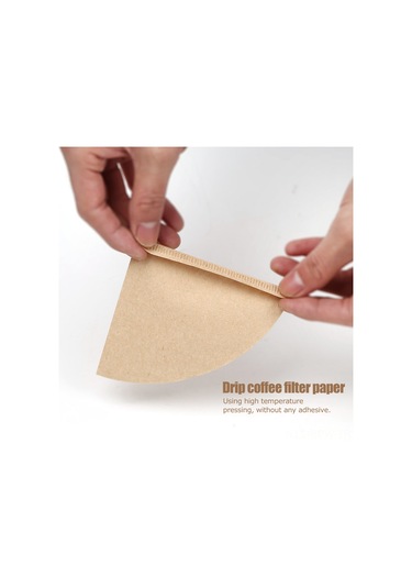 Maiyame 80 Adet Konik Tek Kullanımlık Kahve Filtresi, Dökme Kahve Yapımı İçin Pratik Ev Ve Ofis Aksesuarı V02 Modeli, 14 Kişilik Bej