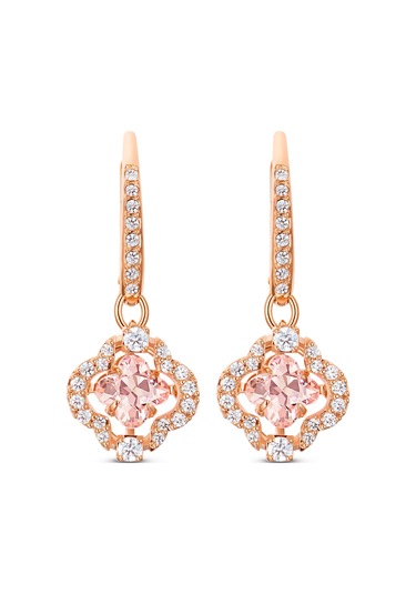 5516477 Swarovski Küpe Sparkling Dc-Pe Clover Czmo-Ros Rose Gold