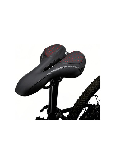 Yaozixa Kırmızı Jel Dolgulu Bisiklet Oturagi, Yumuşak Ve Konforlu, Dağ Bisikleti İçin Evrensel Kullanım, Silikonlu Kalın Tasarım Kırmızı