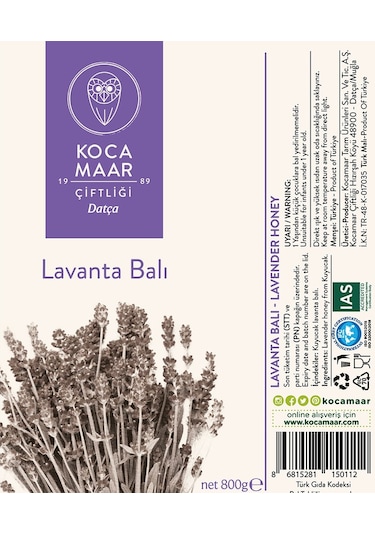 Kocamaar Lavanta Krem Balı 800 G