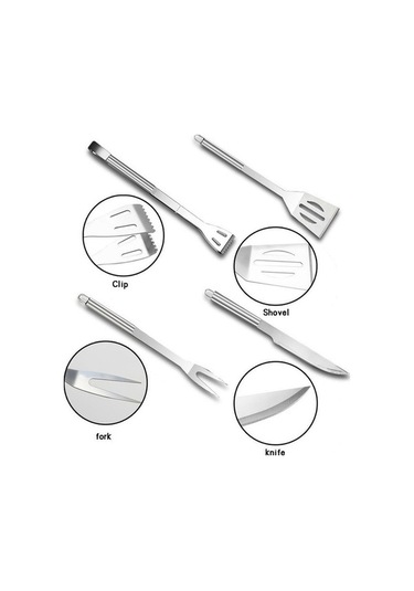 Wondernest 18'li Açık Sofra Seti Kamp Barbekü Piknik Alet Seti Termometreli Çok Renkli Çok Renkli