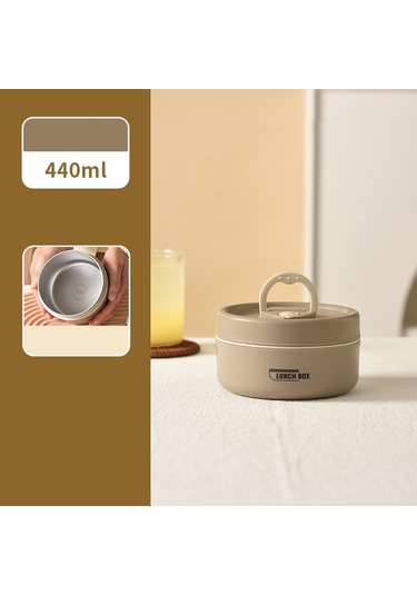 İşe Gidip Gelmek İçin Küçük 304 Paslanmaz Çelik Yalıtımlı Öğle Yemeği Kutusu Öğle Yemeği Kutusu Kahverengi