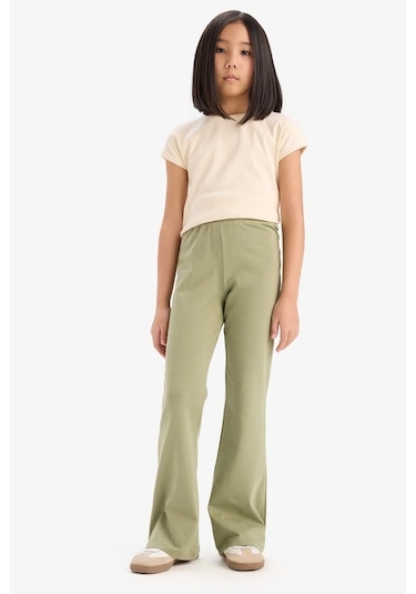 DeFacto Kız Çocuk İspanyol Paça Tayt E1838A825SMKH461 Haki