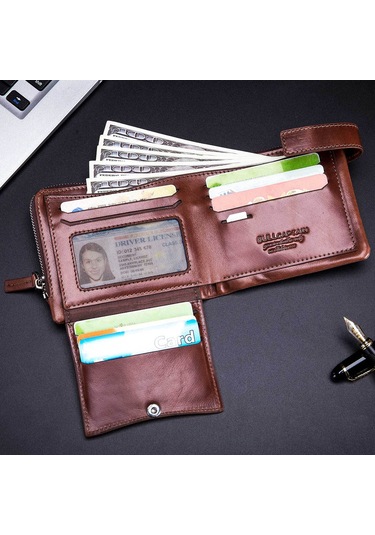 Moveevo Erkek Deri Üç Katlı Cüzdan Kahve Rengi - Vintage Stili, Çoklu Kart Slotu Ve Para Bölmeleri İle Önemli Eşyalarınızı Güvenle Taşıyın Kahve Moveevo Erkek Deri Üç Katlı Cüzdan Kahve Rengi - Vintage Stili, Çoklu Kart Slotu Ve Para Bölmeleri İle Önemli Eşyalarınızı Güvenle Taşıyın Kahve