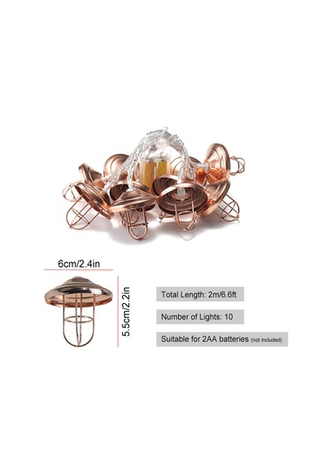 Dianziye Gümüş Pembe Led Süper Işık Zinciri 2 Metre 10 Işıklı Isınma Işığı Led+bakır Malzeme