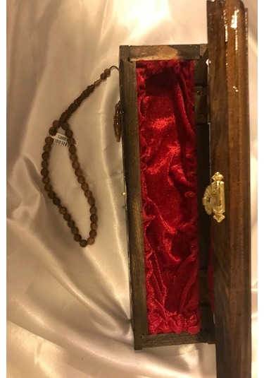 Tespih Kuka Doğal Ahşap Tesbih Gümüş İmameli Ahşap Kutulu Çok Renkli