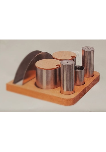 Kısmet Kbt-122 Peçetelikli Baharatlık Gümüş