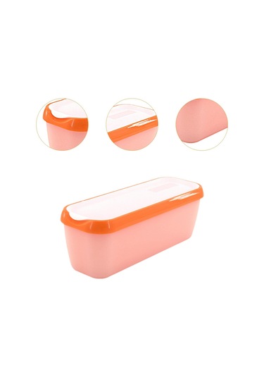 Suntek Buzdolabı Yoğurt Dondurma Kabı Turuncu 28 x 10 x 9.7 CM Turuncu