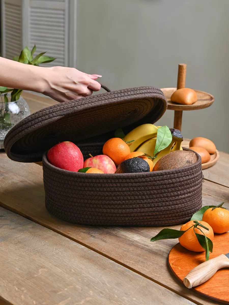 B.baker Masaüstü Dokuma Kapaklı Ekmek Kutusu 205353442 Kahverengi