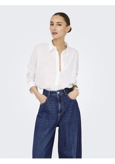 Only 15344769 Kadin Gomlek - Beyaz Beyaz