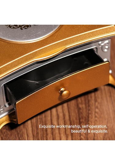 Vkemall Müzik Kutusu Muslady Dans Eden Kız Müzik Kutusu Tuvalet Masası Müzik Mücevher Kutusu Retro Ev Kırmızı