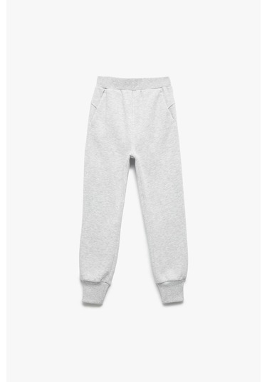 Koton Kız Çocuk Beli Lastikli Cepli Basic Jogger Eşofman Altı Gri