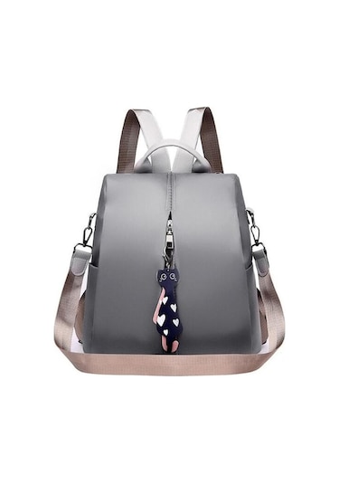 Ganzhoushop Siyah Sırt Sırt Sırt Oxford Okul Mochila Kolye Kızlar Kedi Karikatür Kadın İçin Günlük Gray Gençlik Genç Düz Çantası Çantası Çantası Çantaları Hx Gri