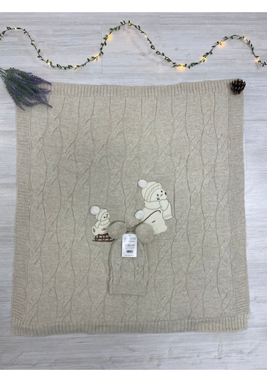 Ultralüx Bereli Bebek Battaniye Vizon