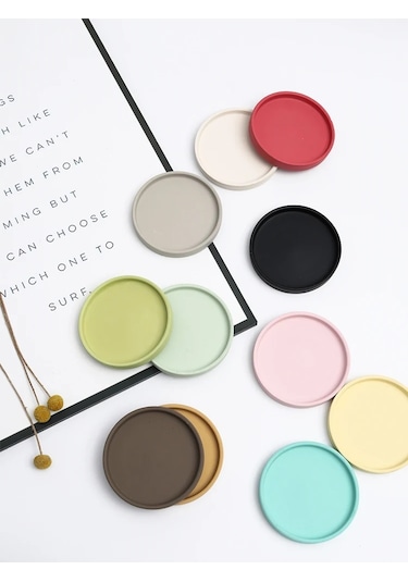 G-seramik Dairesel Saksı Drenaj Tepsisi Nordic Dekoratif Düz Pişmiş Taban Kalınlaştırılmış Ped