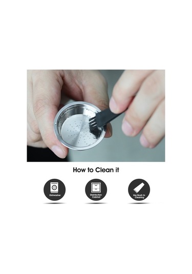 Dancemonkey Paslanmaz Çelik Kahve Kapsülü - Lavazza A Modo Mio Uyumlu Gümüş Gümüş