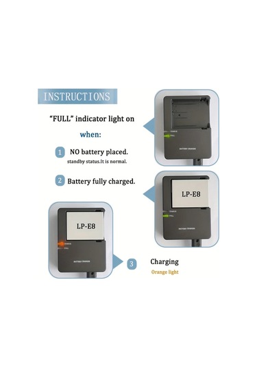 Xuweiwei Edekoy Lc-e8eu Şarj Cihazı Sony A7 Iıı A7 Iv 100-240v 2.4a Hızlı Şarj Kompakt Seyahat Led Göstergeli Metalik Kaplama
