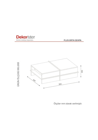 Dekorister Plus Orta Sehpa Beyaz-Ceviz