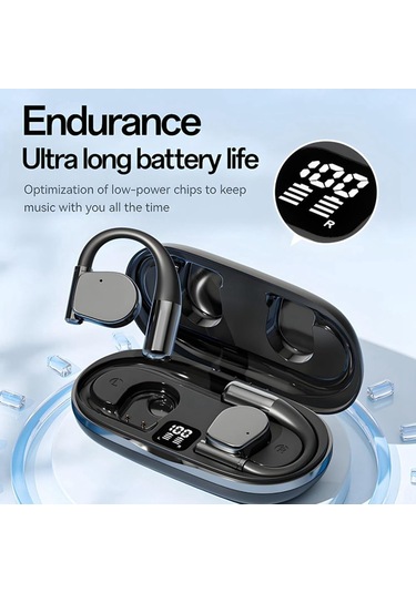 Vkemall M111 Kablosuz Bluetooth Kulaklık: Uzun Pil Ömrü, Gürültü Engelleme, Aı Çeviri Ve Kulak Dışı Tasarım - Siyah