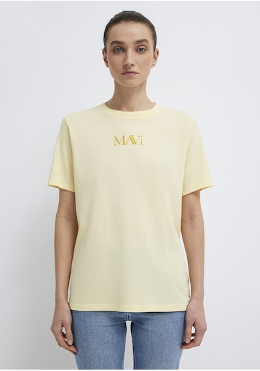 Mavi - Mavi Logo Baskılı Sarı Tişört 1611594-71305 Sarı