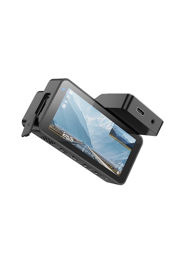 Hoco. Dv12 2k Gps Destekli Ön Ve Arka Kameralı Araç Kamerası - Gri