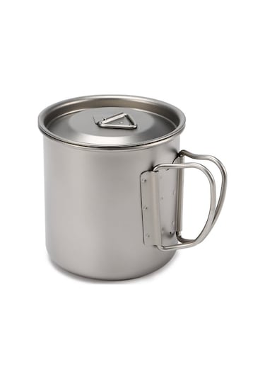Hafif Ve Dayanıklı 400ml Titan Kamp Bardak - Doğa Yürüyüşleri İçin Mükemmel Gümüş Gümüş