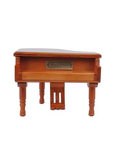 Ulzyvf Ahşap Piyano Kutusu - Rastgele Melodi, Dekoratif Hediye Kutusu